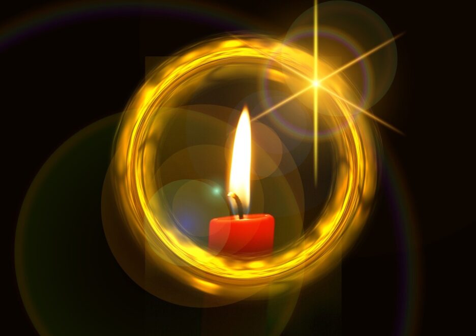 Kerze und Lichtkreis | geralt, Pixabay